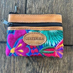 Guatemalan Colorful Embroidered Coin Purse